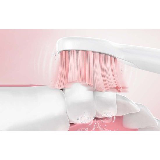 FairyWill FW-E11 szonikus fogkefe fejkészlettel és tokkal, rózsaszínű
