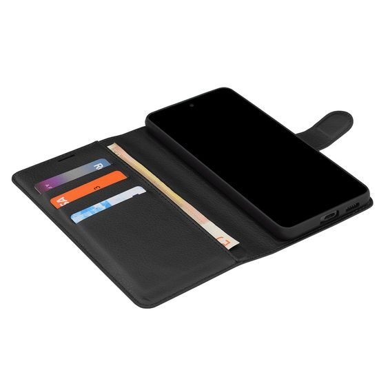 Techsuit Leather Folio Xiaomi Redmi 17 4G / 5G nahast klappümbris – must