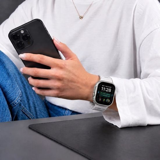 Tech-Protect Silicone Line narukvica, Apple Watch 8 / 9 / 10 / 11 / 12 / SE / Ultra (44 / 45 / 46 / 49 mm), siva
