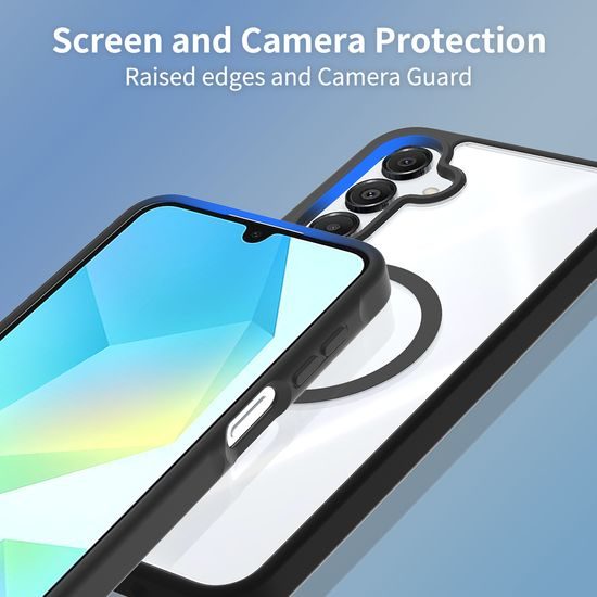 JP MagFit Clear MagSafe obal s N52 magnetom, Samsung Galaxy A16 5G, čierny