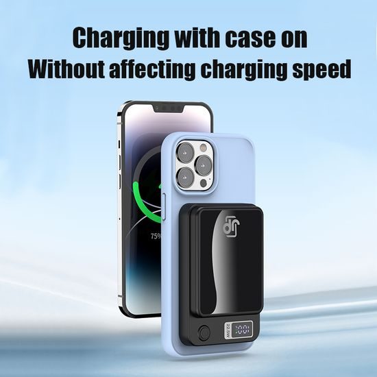 Φορητός Φορτιστής JP με Φόρτιση MagSafe, 10000 mAh, 22,5W, Μαύρο