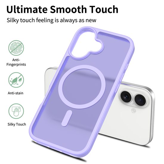 JP MagFit Colour MagSafe θήκη με μαγνήτη N52, iPhone 17, μωβ