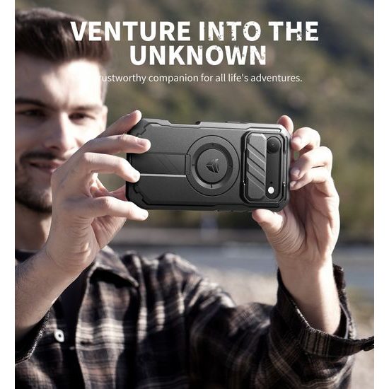 Dexnor MagSafe 360 Kickstand Camprotector θήκη iPhone Air, μαύρη