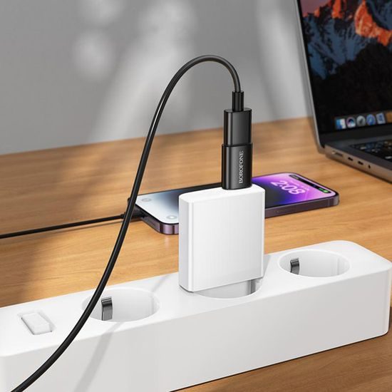 Borofone OTG Adapter (BV26C) USB-C auf USB 3.0 - Kompakter Datenübertragungsadapter - Schwarz