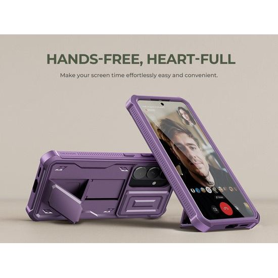 Dexnor 360 Kickstand Camprotector obal Samsung Galaxy S26, fialový
