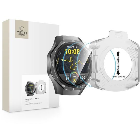 Tech-Protect Σκληρυμένο γυαλί Easy Set+, Huawei Watch GT 5 Pro (46 mm), 2 τεμάχια