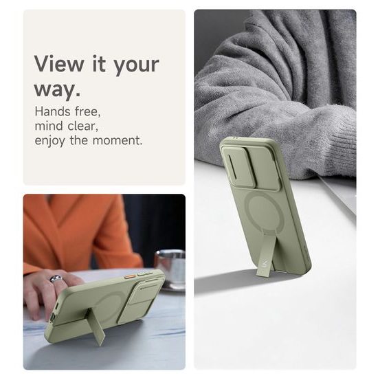 Suritch MagSafe Schutzhülle für Samsung Galaxy A57 mit Kickstand und Kamera-Schutz - Grün