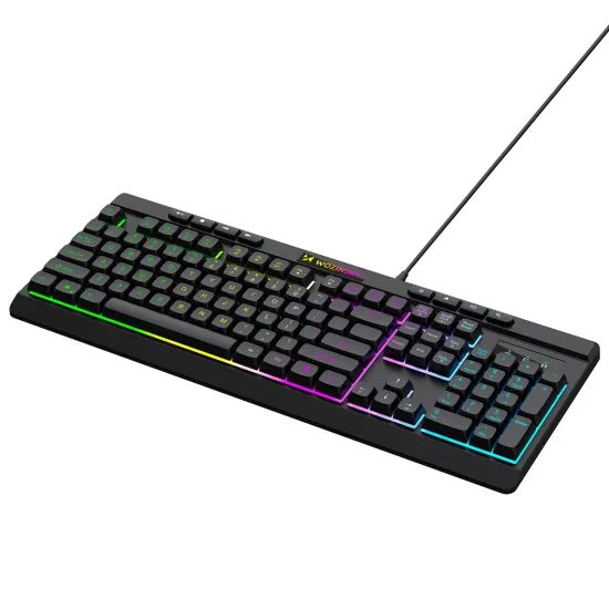 Wozinsky WKG-1044 Ενσύρματο Gaming Πληκτρολόγιο με Φωτισμό, Μαύρο