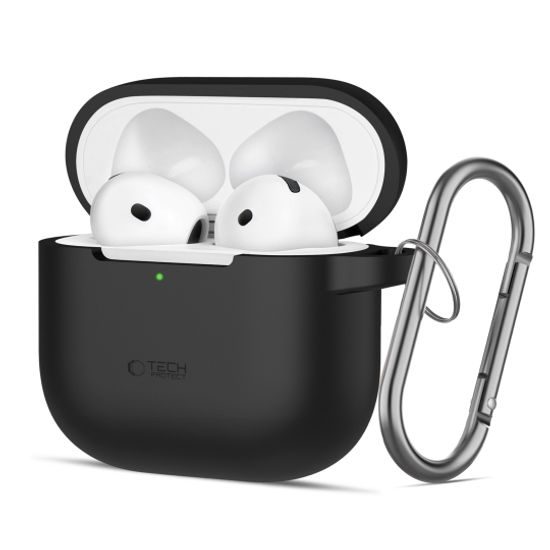 Tech-Protect Szilikon tok, Apple AirPods 4 / 5, fekete