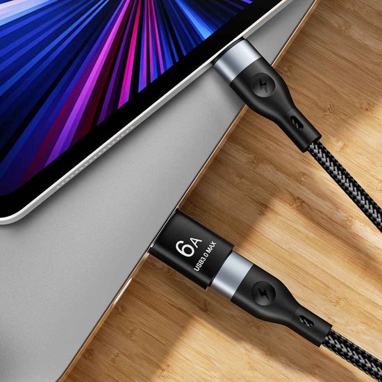 Techsuit Premium OTG προσαρμογέας HyperPort (A5) USB-C - USB, μαύρο-πορτοκαλί
