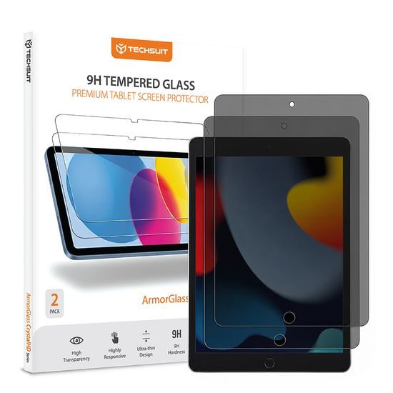 Techsuit ArmorGlass CrystalHD Privacy, iPad 10.2 (2019/2020/2021), 2 sztuki