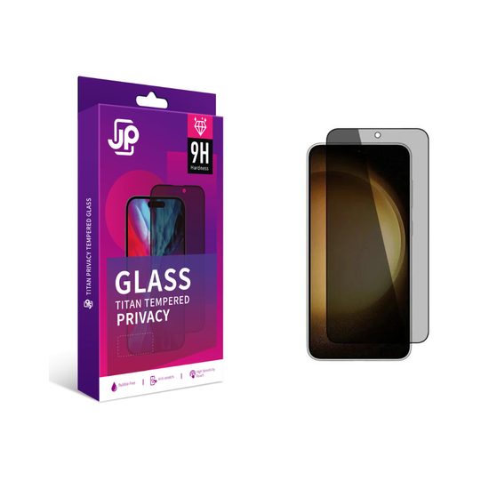 JP Titan Privacy extra odolné tvrzené sklo, Samsung Galaxy S23, černé