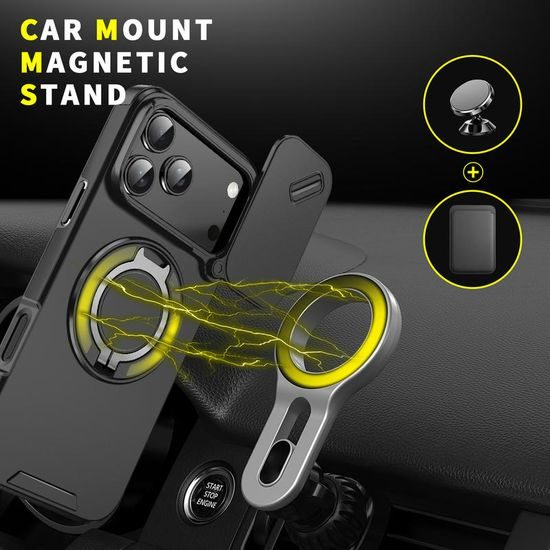 Camslide Stand etui, iPhone 18 Pro Max, črn