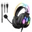 Onikuma X89 Gamer fejhallgató mikrofonnal, USB + 3,5mm Jack, RGB, fekete