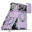 iPhone 17 Pro dėklas – Camslide Stand su kameros apsauga ir stovu – violetinė