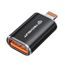 Techsuit Premium OTG adaptér HyperPort (A6) USB - Lightning, čierno-oranžový