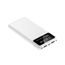 Powerbank 10000mAh, 2x USB, 1x USB-C, cu lumină LED, alb