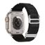 JP Nylonový řemínek Alpine Loop s kovovou přezkou, Apple Watch 4 / 5 / 6 / 7 / 8 / 9 / 10 / SE / ULTRA 1 / 2 (44 / 45 / 46 / 49 mm), černý