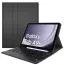 Hülle mit Bluetooth-Tastatur für Samsung Galaxy Tab A9 Plus, schwarz