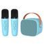 Blavec WS-07 Prenosný karaoke set s 2 mikrofónmi, 5 W, modrý