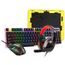 T-WOLF TF240 Gaming Set 4-in-1 - RGB Tastatur + Maus + Headset + Mauspad - Komplettes Gaming Setup