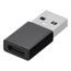 BlueStar adaptér USB-C - USB-A, čierny