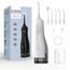 Kabelloser Munddusche mit 5 Aufsätzen - 4 Modi - 300 ml Wassertank - USB-C - Weiß