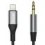 Dudao L11PRO Καλώδιο Ήχου Lightning - Mini jack 3,5 mm, 1 μ, γκρι