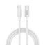 Καλώδιο USB-C - USB-C, PD 100W, 1m, λευκό
