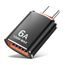 Techsuit Premium OTG adapter HyperPort (A2) USB - USB-C, 120 W, Sort-Orange