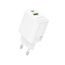 Adapter Borofone BN29 Fuente - USB + USB-C, QC 3.0, PD, 30W, biały