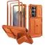 Samsung Galaxy S26 Ultra dėklas – Dexnor 360 Kickstand su kameros apsauga – oranžinė