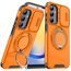 Samsung Galaxy A25 vāciņš – Camslide Stand ar kameras aizsargu un statīvu – oranžs