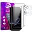 iPhone 17 Pro Max apsauginis stiklas – JP Full Pack 2 vnt. 3D grūdinto stiklo su montavimo rėmeliu + 2 vnt. kameros apsauginio stiklo
