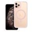 iPhone 11 Pro Max skaidrus dėklas su MagSafe – Color Edge Mag Cover – rožinė