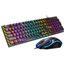 T-WOLF TF270 Gaming Set für PC - Retro RGB Tastatur und Maus - Mechanisches Tippgefühl - Schwarz