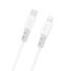 Dudao L25SX kábel USB-C - Lightning, 30W, 1 m, biely
