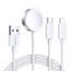 Joyroom S-IW008 3-in-1 laadimiskaabel USB Apple Watchile USB-C Lightning 3,5W 1,2m – valge