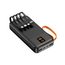 Powerbanka 20000mAh so 4 vstavanými káblami, 2x USB-A, 1x USB-C, PD 22,5 W, QC 3.0, LED displej, čierna