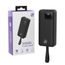JP Powerbank 2 beépített kábellel, 30000mAh, USB-C + Lightning, LED világítással, PD 22,5W, fekete színű
