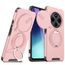 Xiaomi Redmi Note 14 Pro 5G dėklas – Camslide Stand su kameros apsauga ir stovu – rožinė