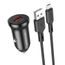 Borofone BZ18 autós töltő - USB - QC 3.0 18W Micro USB kábellel, fekete színben