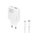 Dudao GaN töltő 30W USB / USB-C + USB-C - Lightning kábel, A30EU, fehér