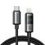 Joyroom S-A16 Pro Prism Series kábel USB-C – Lightning s displejom, 30W, 1,2 m, čierny