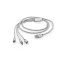 JP leuchtende 3-in-1 USB-Kabel - USB-C / Lightning / Micro-USB, 1 m, weiß