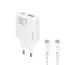 Dudao GaN Φορτιστής 30W USB / USB-C + Καλώδιο USB-C - USB-C, A30EUT, Λευκό