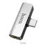 Hoco 2v1 avdio adapter USB-C na 3,5 mm Jack + USB-C, srebrn (LS26)