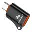 Adaptor Premium OTG Techsuit HyperPort (A1) USB - USB-C, 240 W, negru-portocaliu
