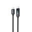Dudao L7C kábel USB-C - USB-C s LED displejom, 100W, 1 m, čierny