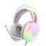 Onikuma X25 Gaming Headset mit Mikrofon - RGB Beleuchtung - Stereo Sound - Kabelgebunden & Bluetooth - Weiß